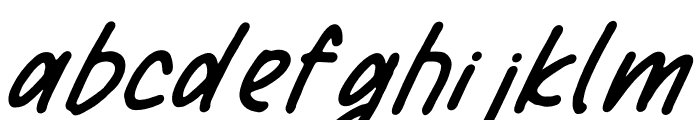 Polyester Notes Italic Font LOWERCASE