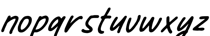 Polyester Notes Italic Font LOWERCASE