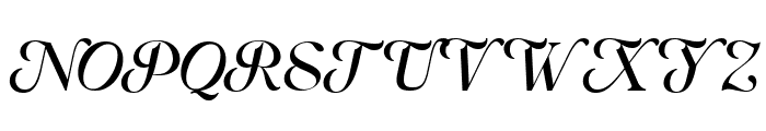 Polyster Authentic italic Reg Font UPPERCASE