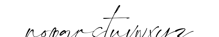 Ponpewd Signature Font LOWERCASE