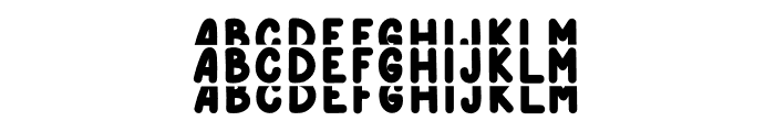 Popple Filled Font UPPERCASE