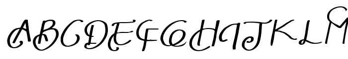 Poshry Italic Font UPPERCASE