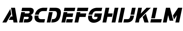 Potel Stencil Black Italic Font UPPERCASE