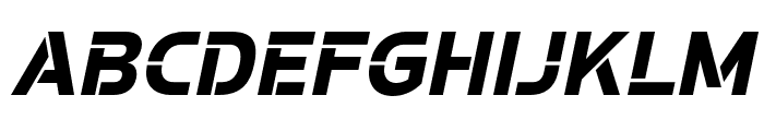 Potel Stencil Extra Bold Italic Font UPPERCASE
