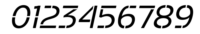 Potel Stencil Italic Font OTHER CHARS