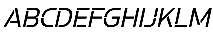 Potel Stencil Italic Font UPPERCASE