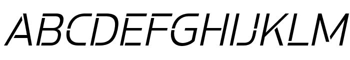 Potel Stencil Light Italic Font UPPERCASE