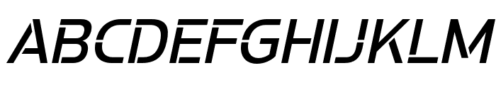 Potel Stencil Medium Italic Font UPPERCASE