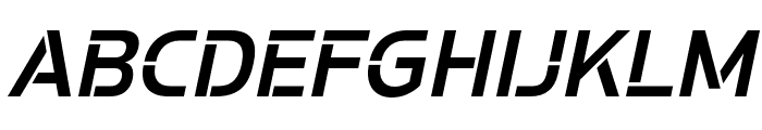 Potel Stencil Semi Bold Italic Font UPPERCASE