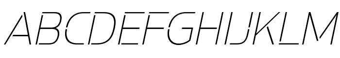 Potel Stencil Thin Italic Font UPPERCASE