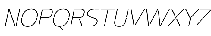 Potel Stencil Thin Italic Font UPPERCASE
