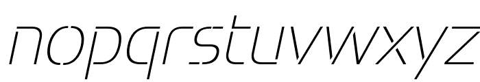 Potel Stencil Thin Italic Font LOWERCASE