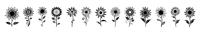 Powerful sunflower Regular Font UPPERCASE