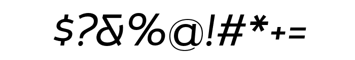 PradockSans-Slanted Font OTHER CHARS