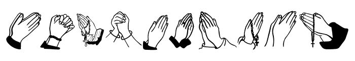 Praying pray hands Font OTHER CHARS