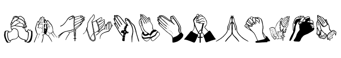 Praying pray hands Font UPPERCASE