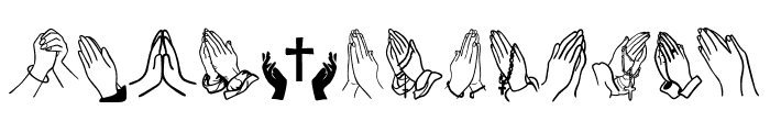 Praying pray hands Font UPPERCASE