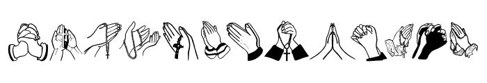 Praying pray hands Font LOWERCASE