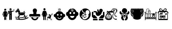Pregnancy and Baby Dingbats Reg Font UPPERCASE