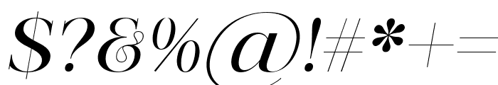 Prestige Edition Italic Font OTHER CHARS