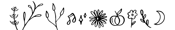 Pretty Garden Doodle Font OTHER CHARS