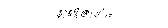 Prettya-Italic Font OTHER CHARS