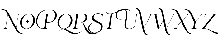 Primor Stylish Slanted Font UPPERCASE