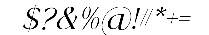 Primrose Essentials Serif Italic Font OTHER CHARS