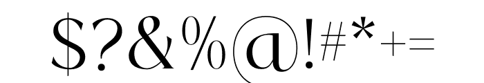 Primrose Essentials Serif Font OTHER CHARS