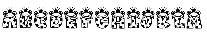 Prince Frog Alphabet Font UPPERCASE