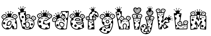 Prince Frog Alphabet Font LOWERCASE