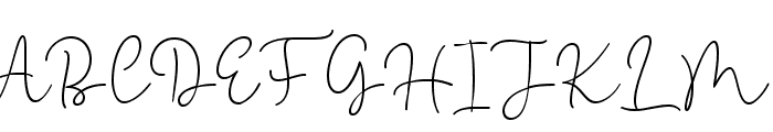 Printed Signature Regular Font UPPERCASE