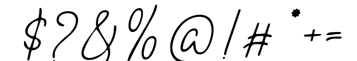PrintedSignature-ThinItalic Font OTHER CHARS