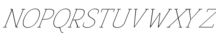 Pristine Pro Slab Thin Slanted Font UPPERCASE