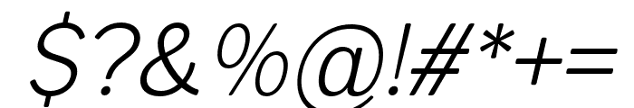 ProSotan-LightItalic Font OTHER CHARS