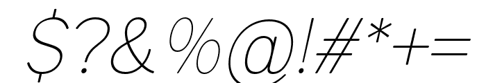 ProSotan-ThinItalic Font OTHER CHARS