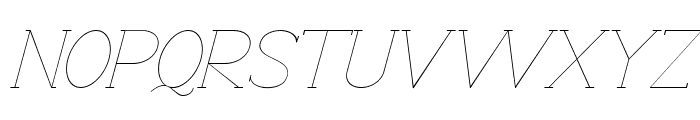 Progue Hairline Italic Font UPPERCASE