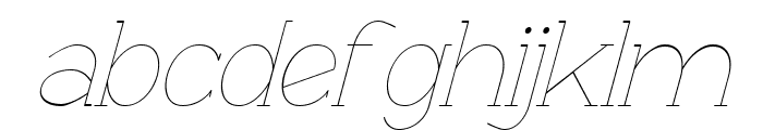 Progue Hairline Italic Font LOWERCASE
