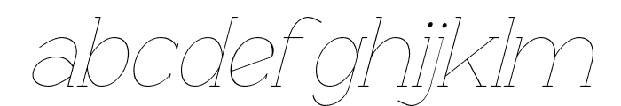 Progue-HairlineItalic Font LOWERCASE