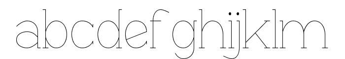 Progue-Hairline Font LOWERCASE