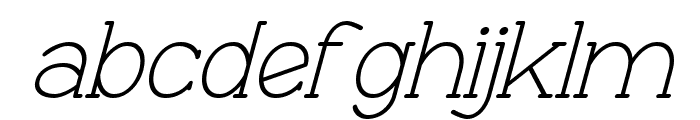Progue Light Italic Font LOWERCASE