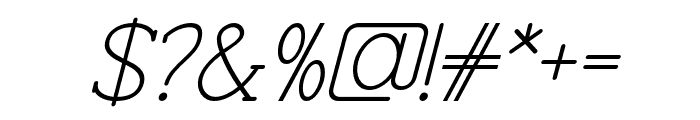 Progue-LightItalic Font OTHER CHARS