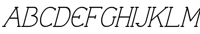 Progue-LightItalic Font UPPERCASE