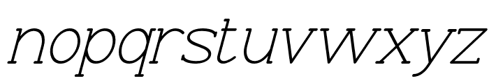 Progue-LightItalic Font LOWERCASE