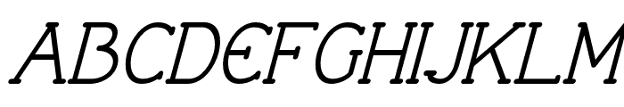 Progue-MediumItalic Font UPPERCASE
