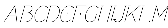Progue Thin Italic Font UPPERCASE