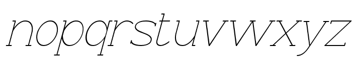 Progue Thin Italic Font LOWERCASE