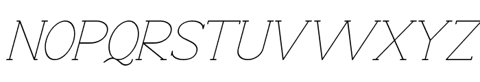 Progue-ThinItalic Font UPPERCASE
