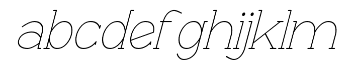 Progue-ThinItalic Font LOWERCASE