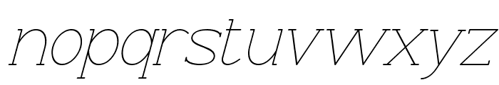 Progue-ThinItalic Font LOWERCASE
